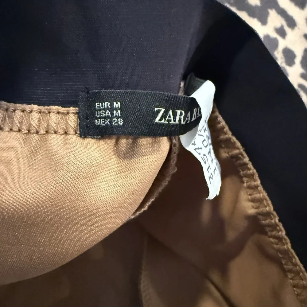 Zara Pants Leggings Leopard Print Lightweight‎ Pull On Women's Medium